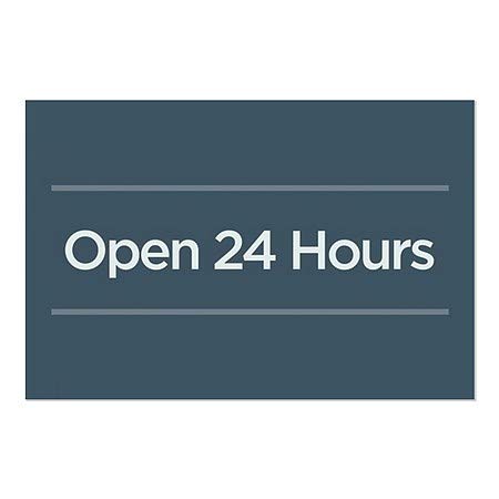 Cgsignlab | פתוח 24 שעות -חלון חיל הים הבסיסי נצמד | 36 x24